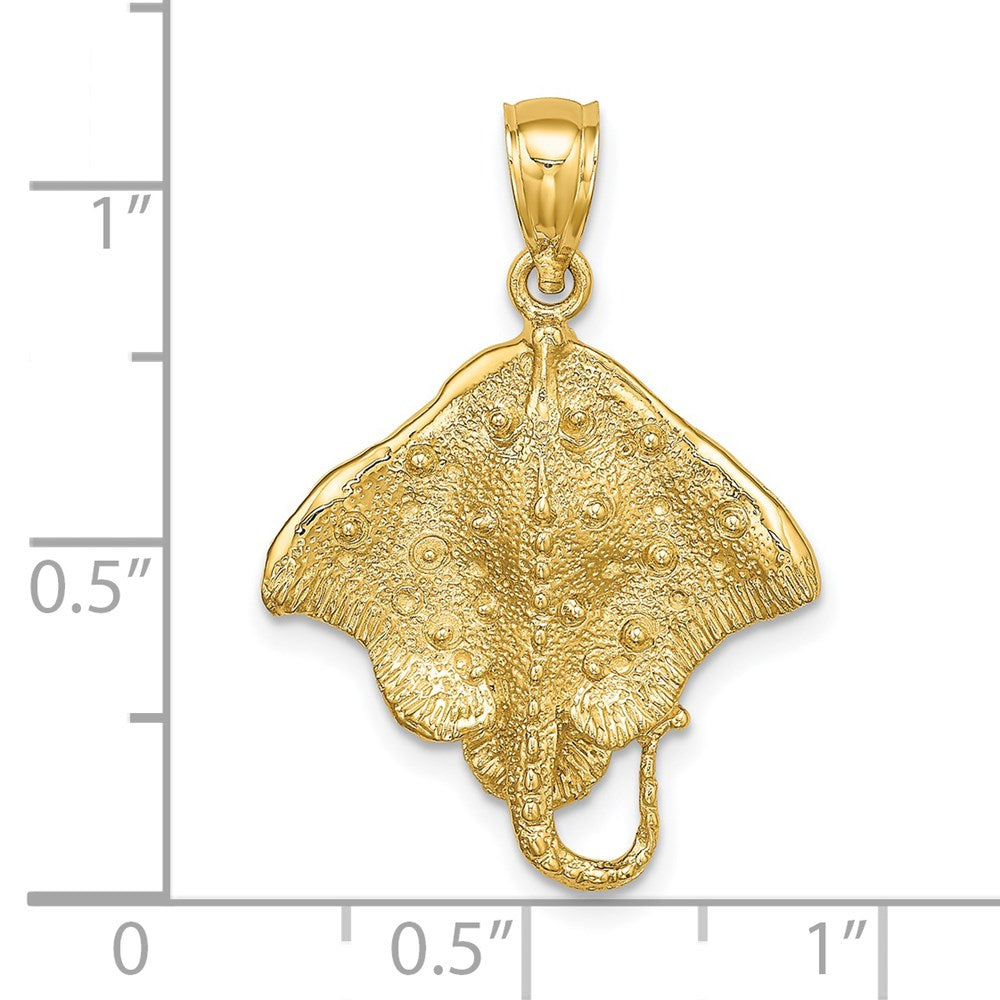 14k Yellow Gold Stingray Charm