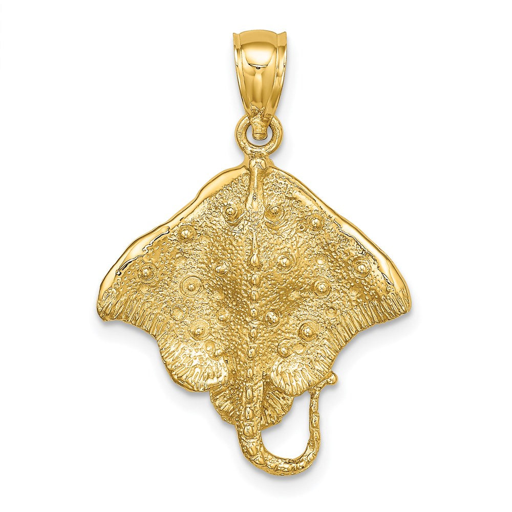 14k Yellow Gold Stingray Charm