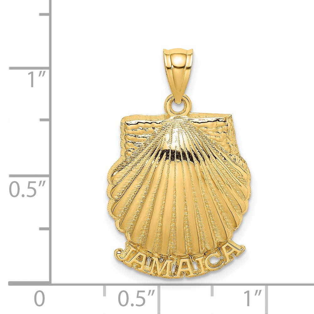 14k Yellow Gold JAMAICA Scallop Shell Charm