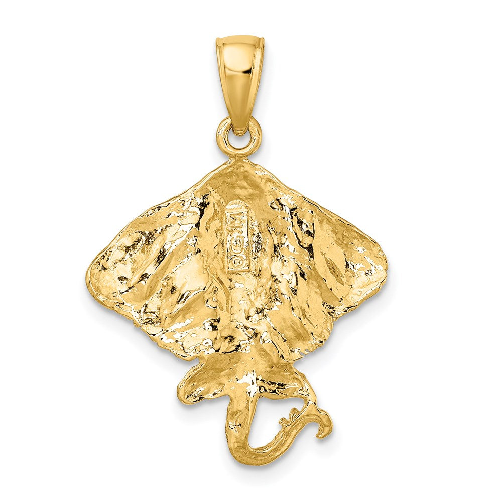 14k Yellow Gold Stingray Charm