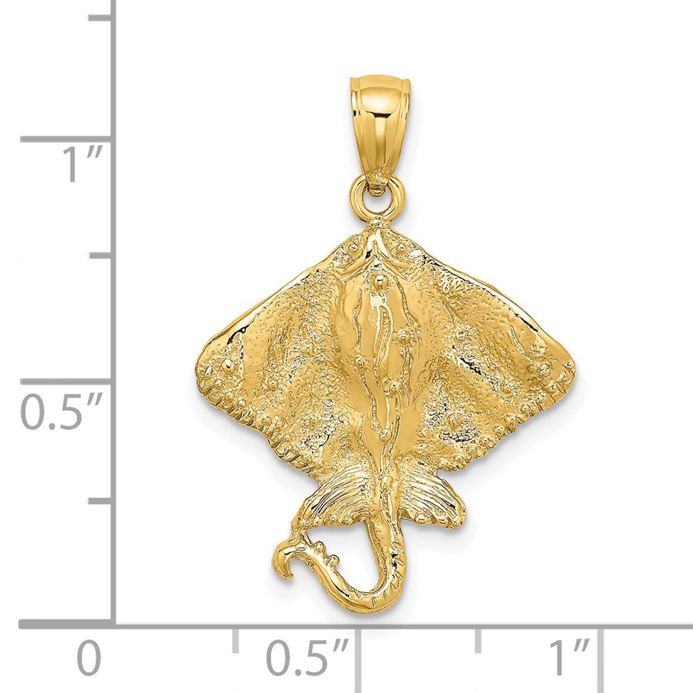 14k Yellow Gold Stingray Charm