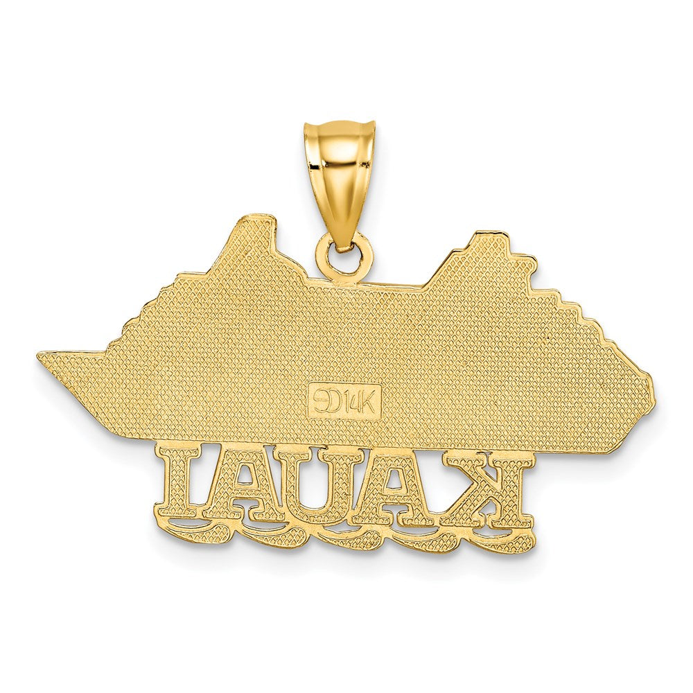 14k Yellow Gold Polished  KAUAI Cruise Ship Charm