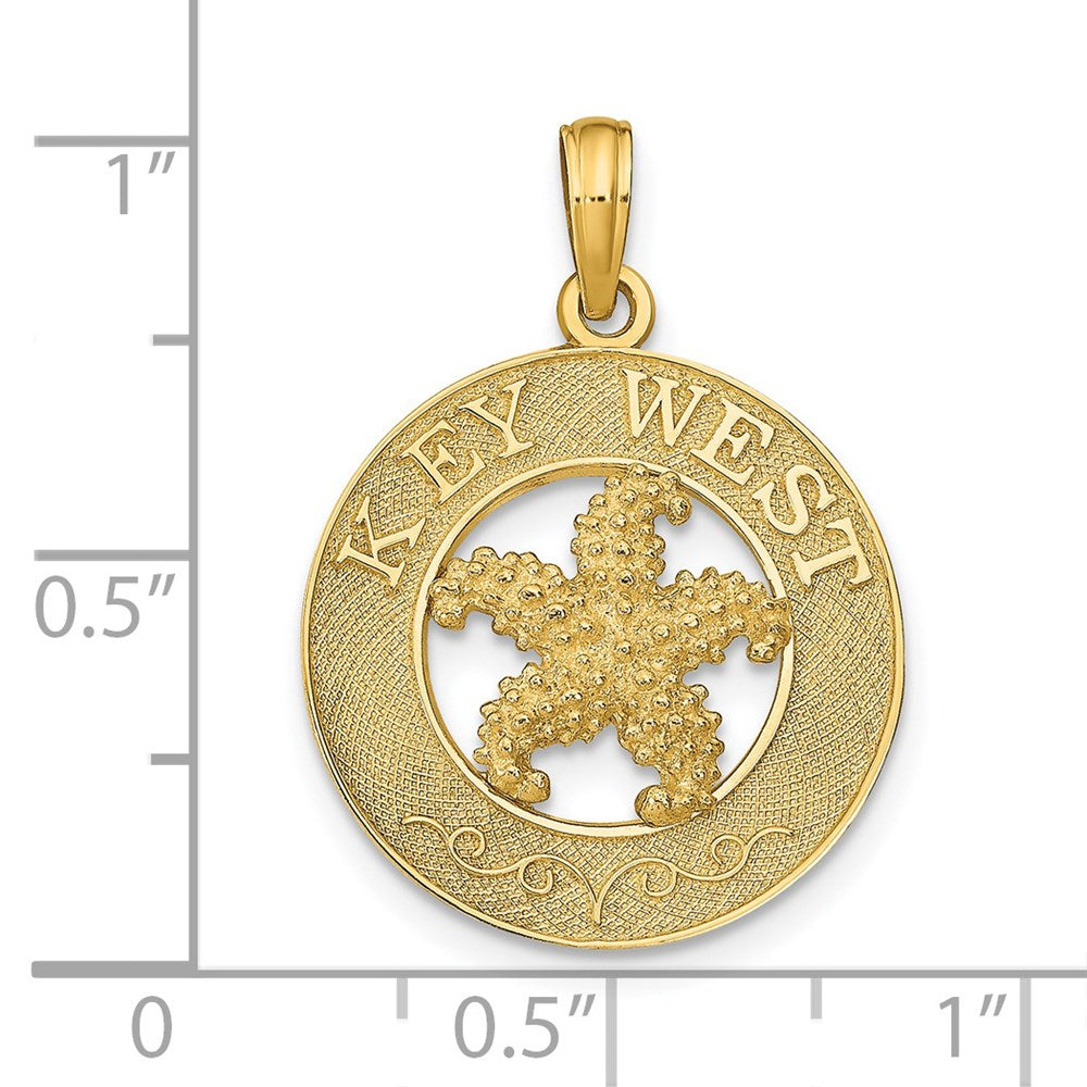 14k Yellow Gold KEY WEST Starfish Pendant