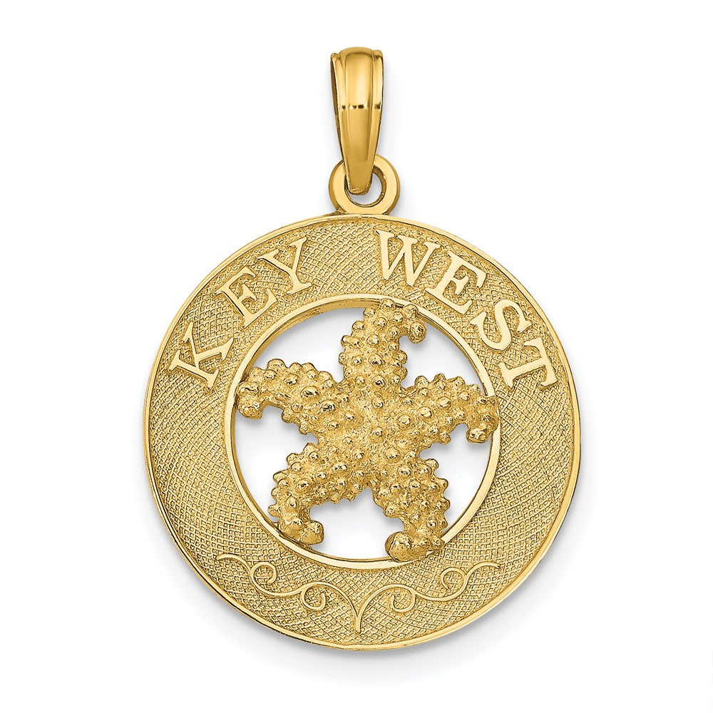 14k Yellow Gold KEY WEST Starfish Pendant