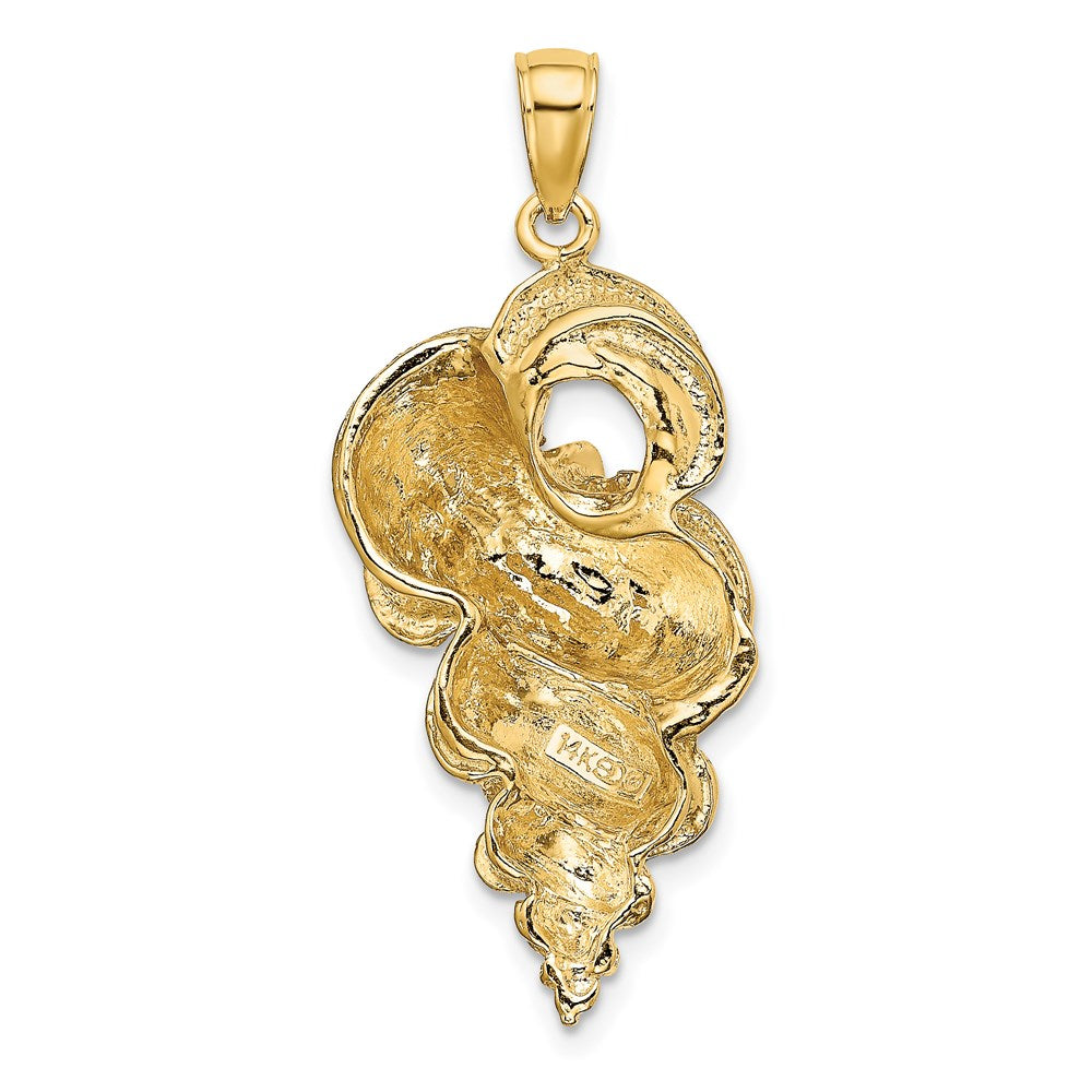 14k Yellow Gold 2-D Precious Wentletrap Shell Charm