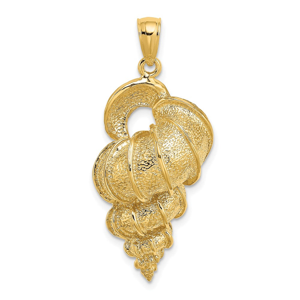 14k Yellow Gold 2-D Precious Wentletrap Shell Charm