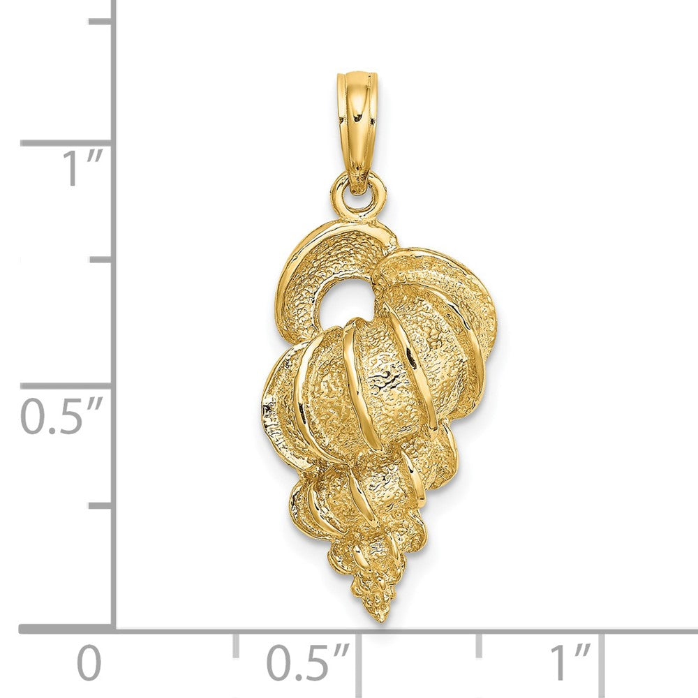 14k Yellow Gold Wentletrap Shell Charm