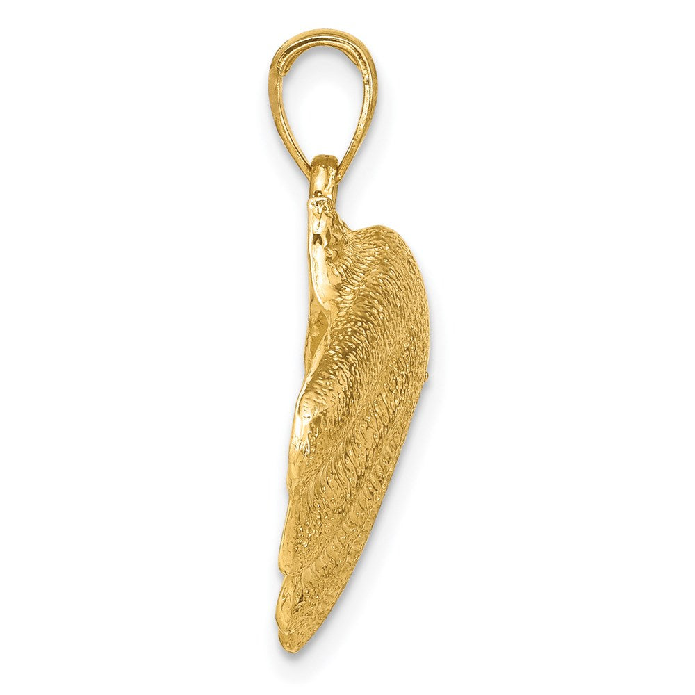 14k Yellow Gold Clam Shell Charm