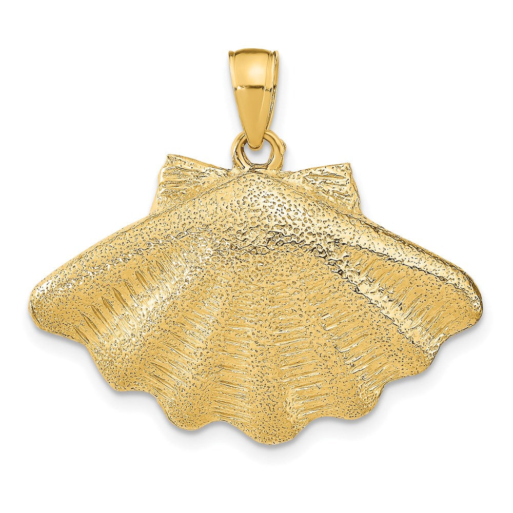 14k Yellow Gold Clam Shell Charm