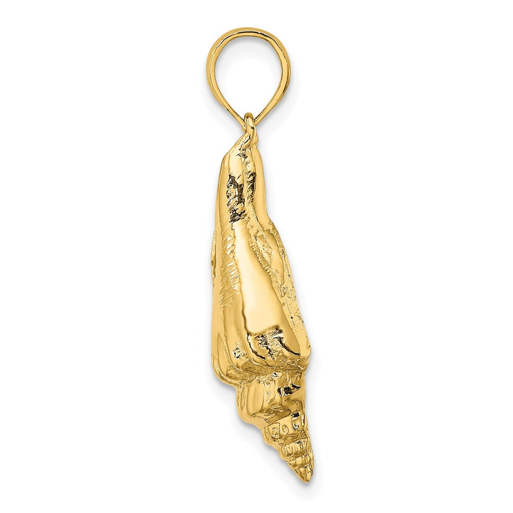 14k Yellow Gold Polished Elongated Shell Charm