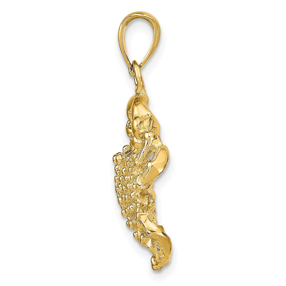 14k Yellow Gold Crab Pendant