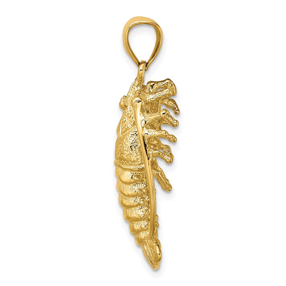 14k Yellow Gold Florida Lobster Charm