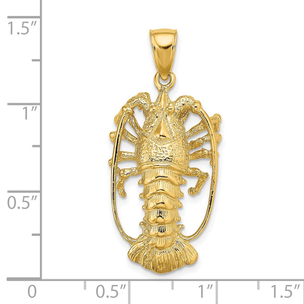 14k Yellow Gold Florida Lobster Charm