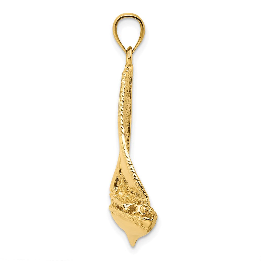 14k Yellow Gold 3-D Polished Sailboat Charm