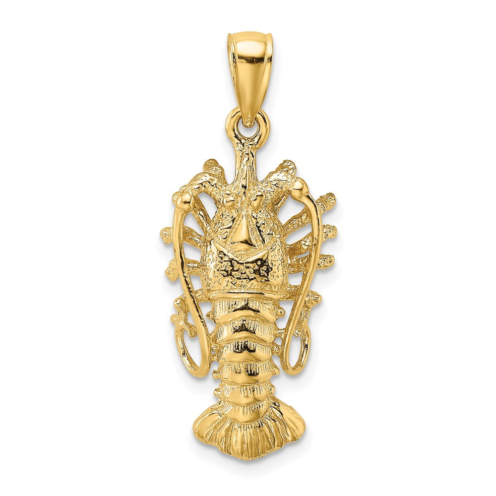 14k Yellow Gold Polished Florida Lobster Charm