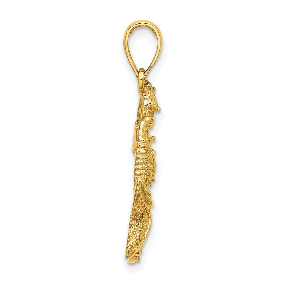 14k Yellow Gold Starfish and Seahorse Charm