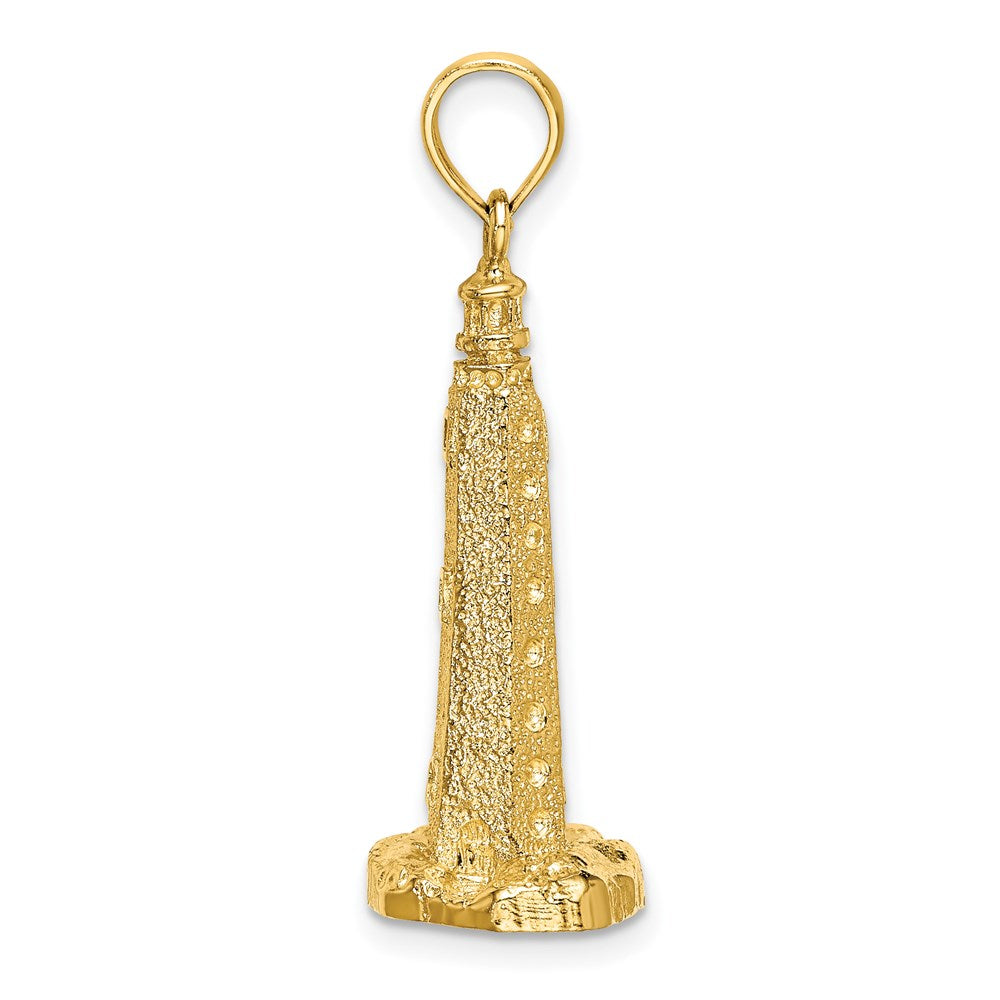 14k Yellow Gold 3-D Cape Henlopen Lighthouse De Charm