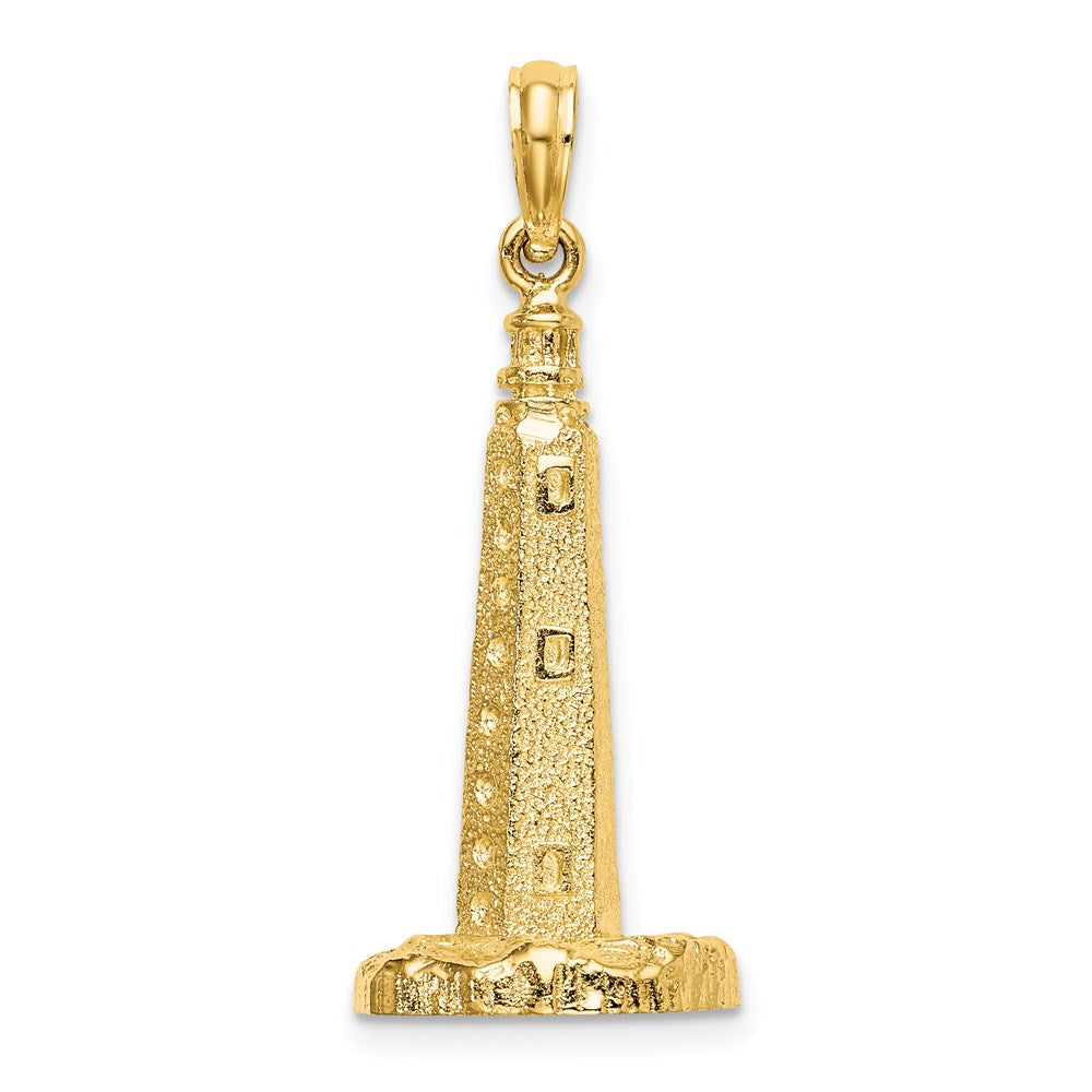 14k Yellow Gold 3-D Cape Henlopen Lighthouse De Charm