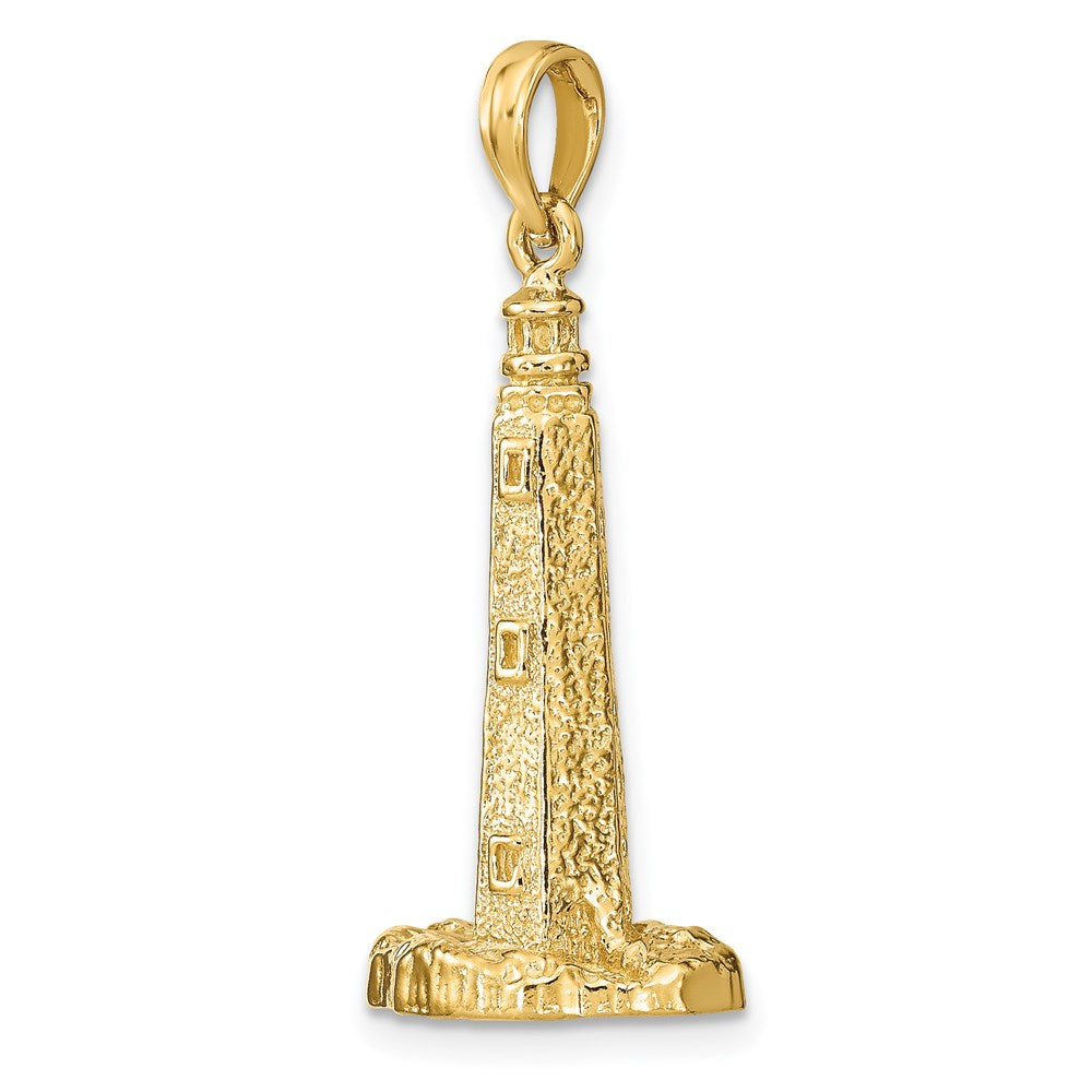 14k Yellow Gold 3-D Cape Henlopen Lighthouse De Charm