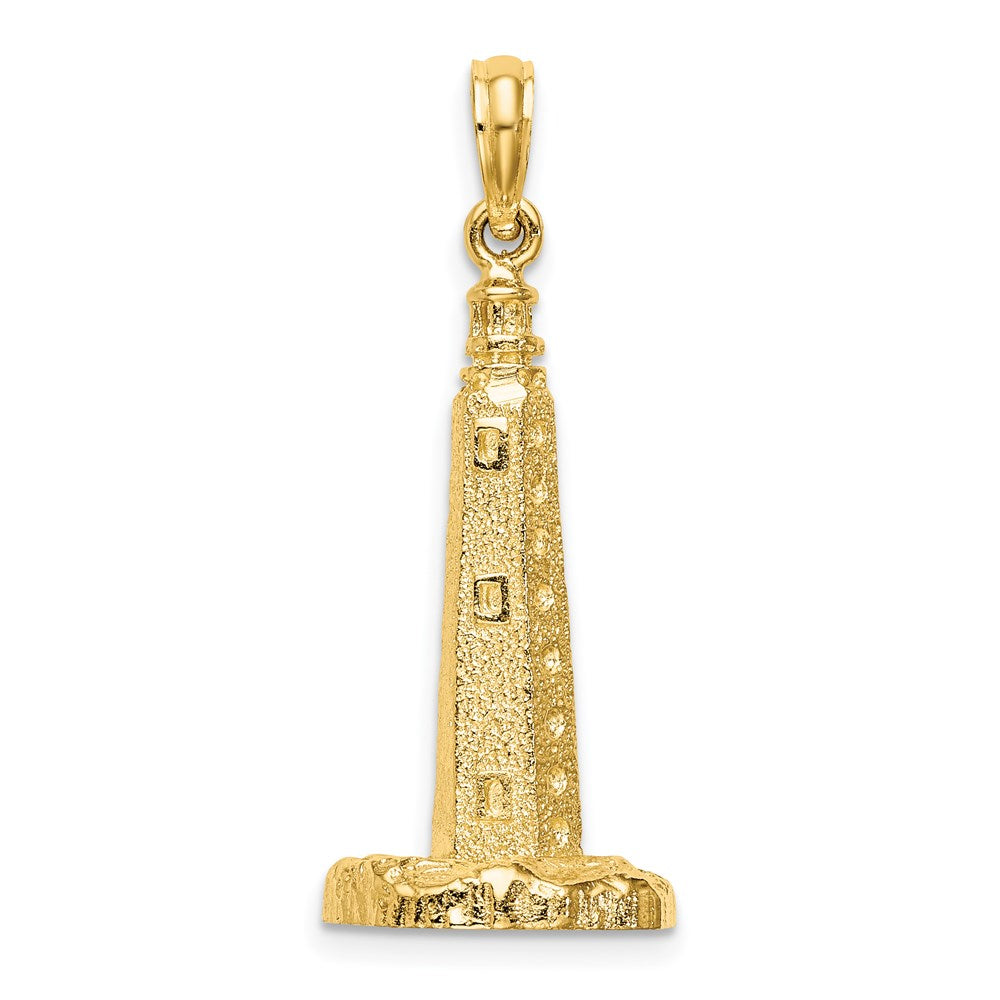 14k Yellow Gold 3-D Cape Henlopen Lighthouse De Charm