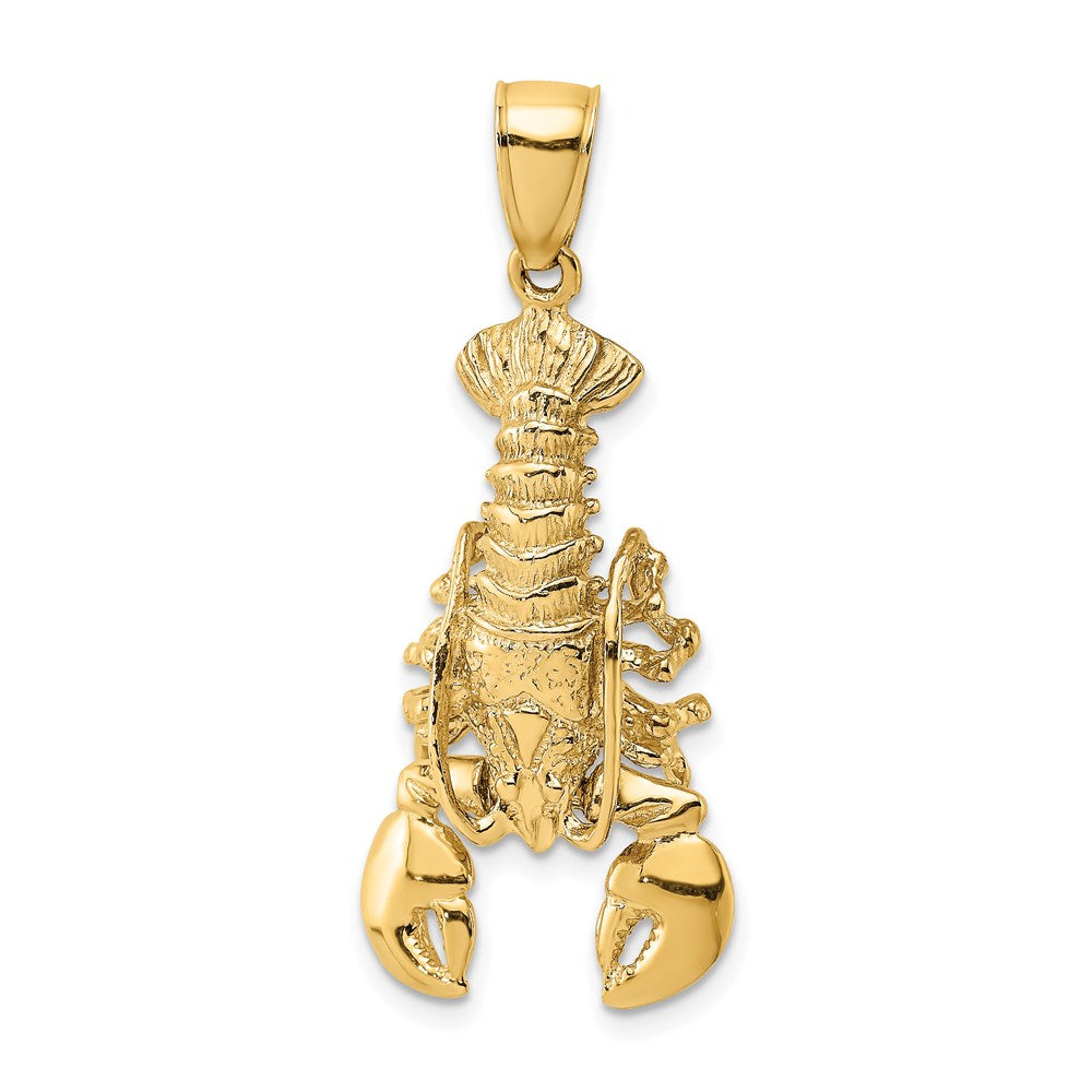 14k Yellow Gold Moveable Lobster Charm