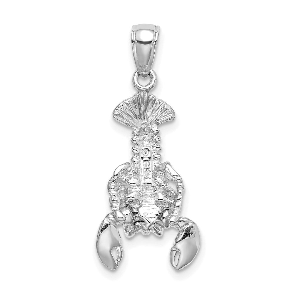 14k White Gold Moveable Lobster Charm