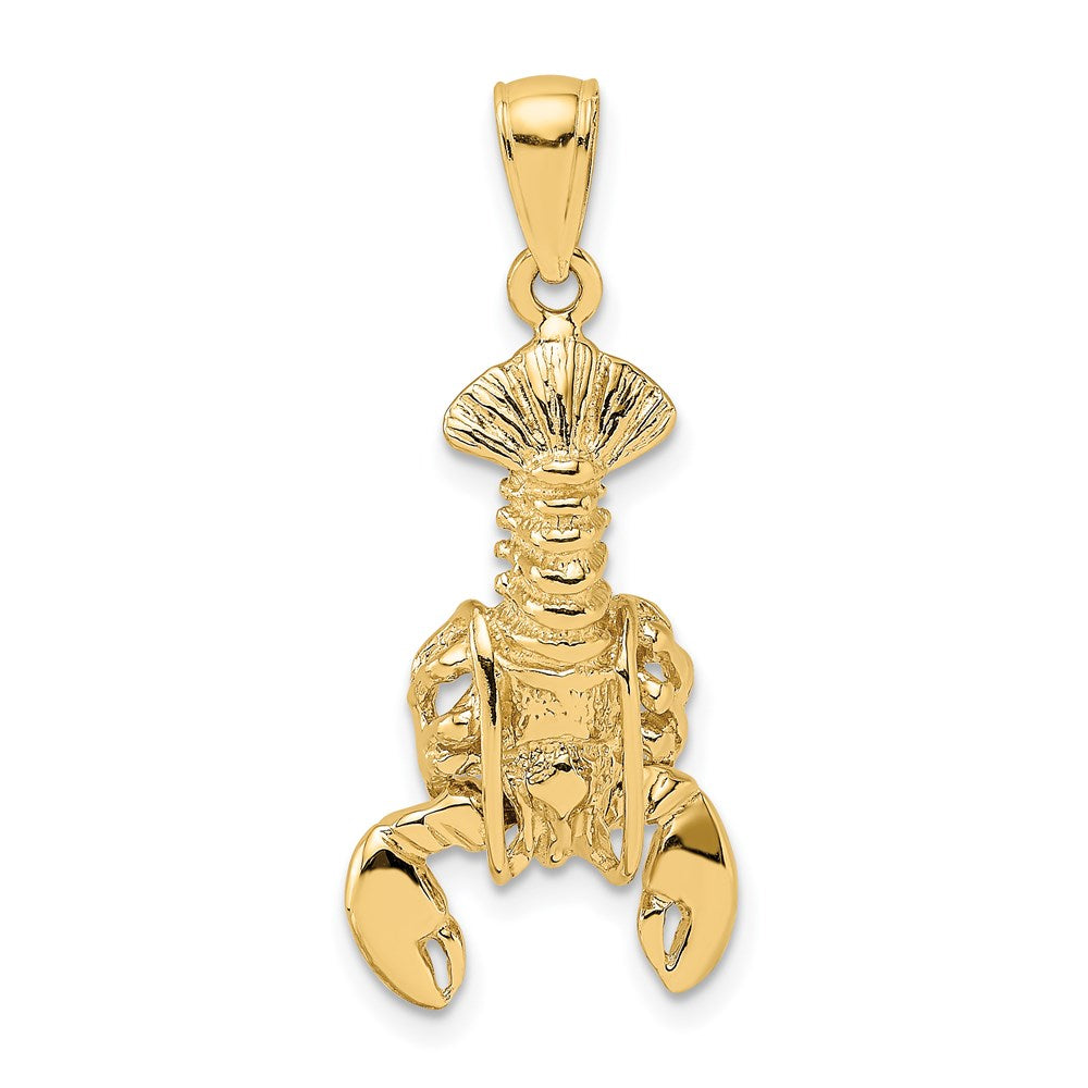 14k Yellow Gold Moveable Lobster Charm