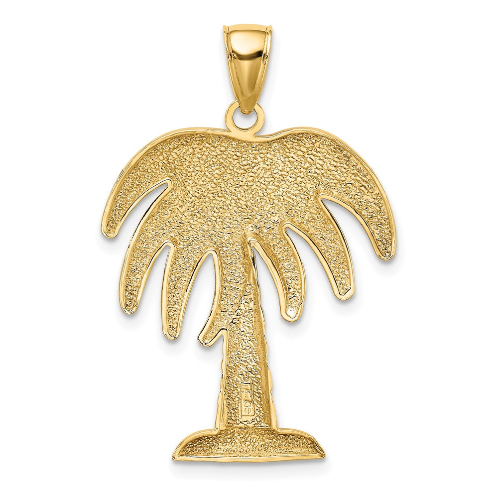 14k Yellow Gold Large Charleston Palm Tree Charm