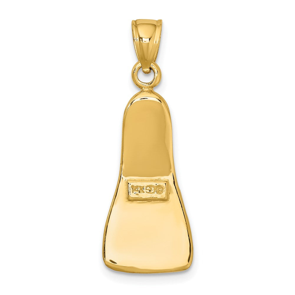 14k Yellow Gold 3-D Scuba Flipper Charm