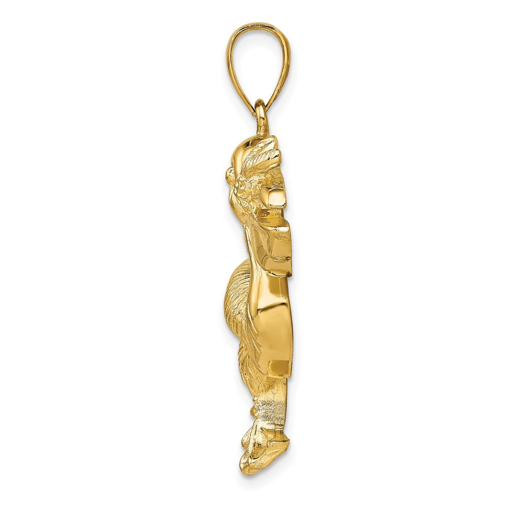 14k Yellow Gold Pelican with Fish In Mouth Charm