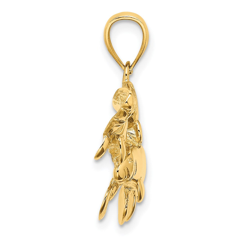 14k Yellow Gold 2-D /Polished Three Manatees Charm