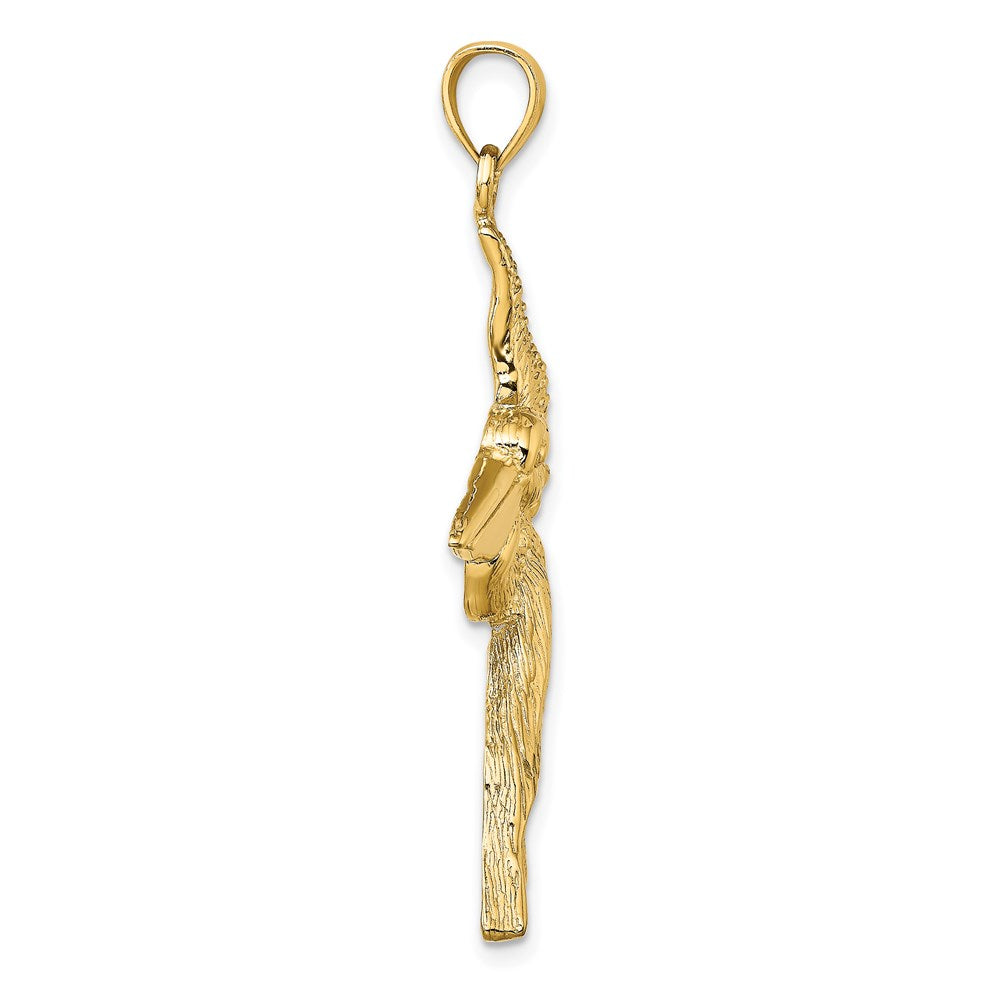 14k Yellow Gold Flying Pelican Charm