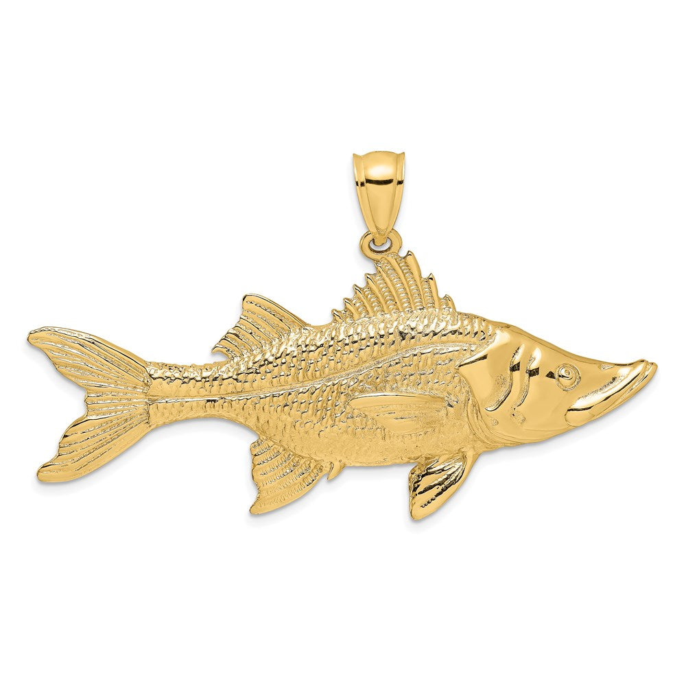 14k Yellow Gold 3-D Tarpon Fish Charm