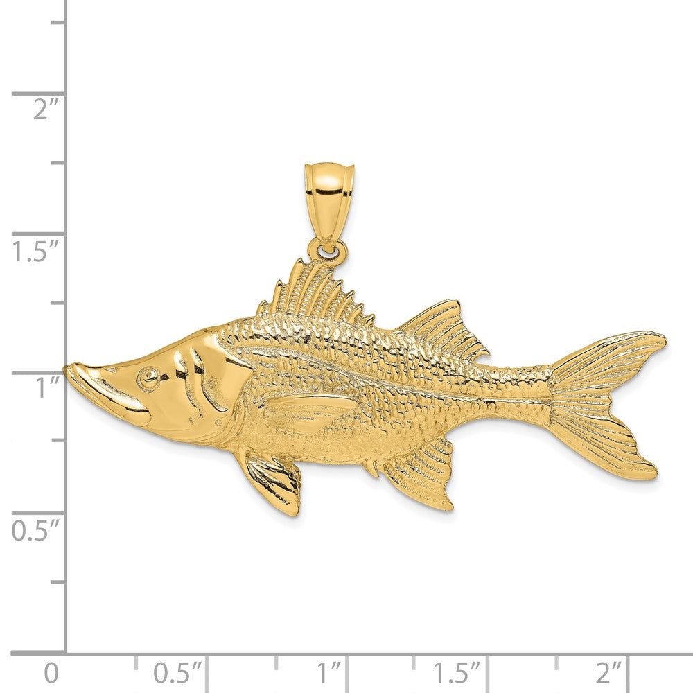 14k Yellow Gold 3-D Tarpon Fish Charm