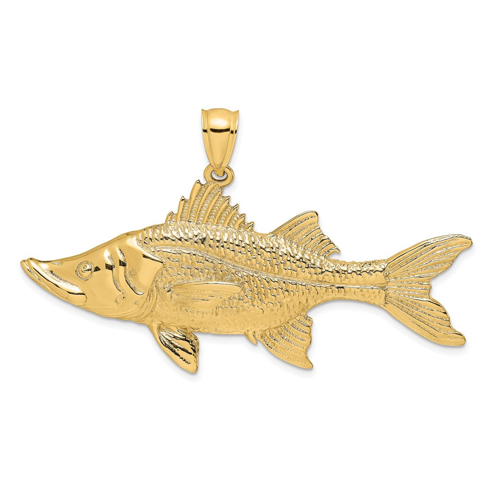 14k Yellow Gold 3-D Tarpon Fish Charm