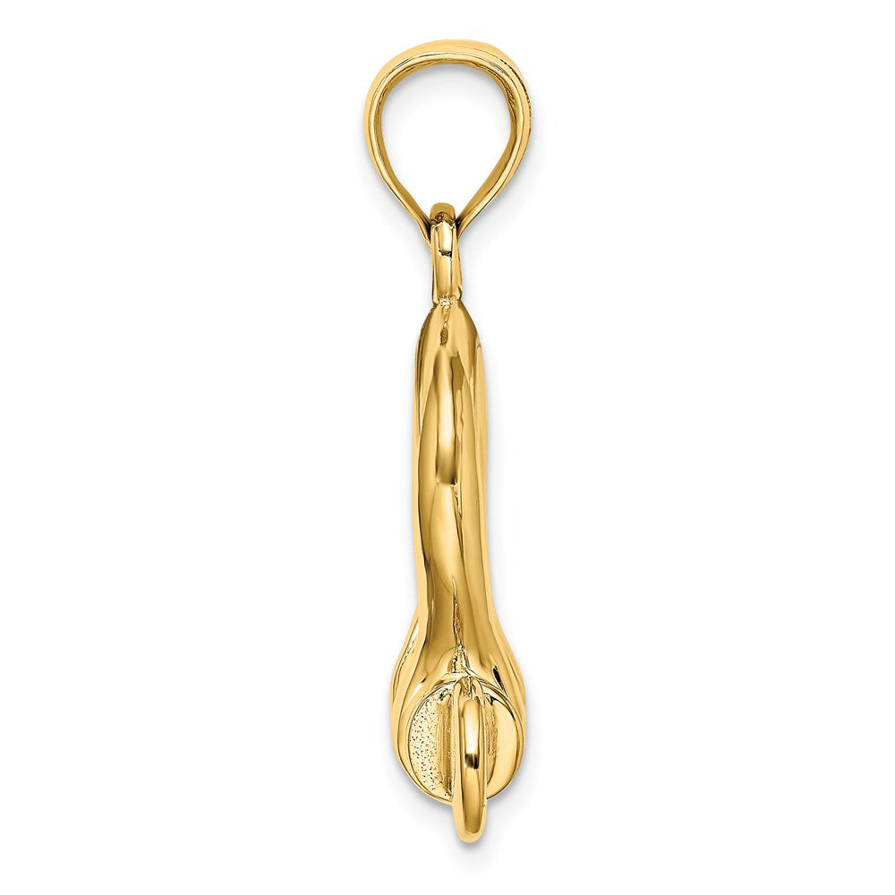 14k Yellow Gold 3-D Large Shackle Charm