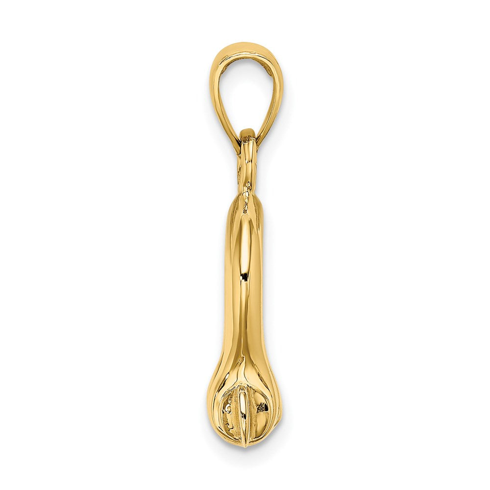 14k Yellow Gold 3-D Medium Shackle Link Screw Charm