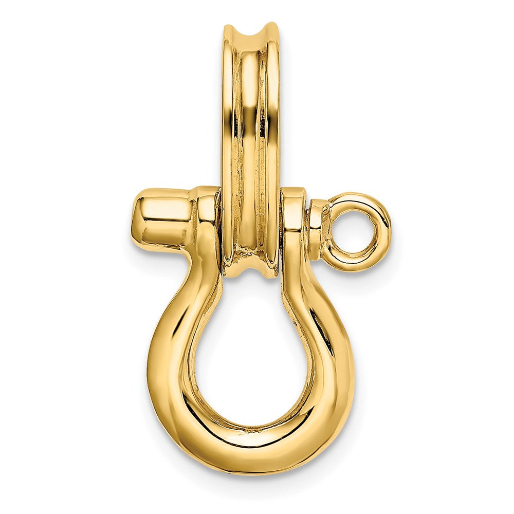 14k Yellow Gold 3-D Medium Shackle Charm