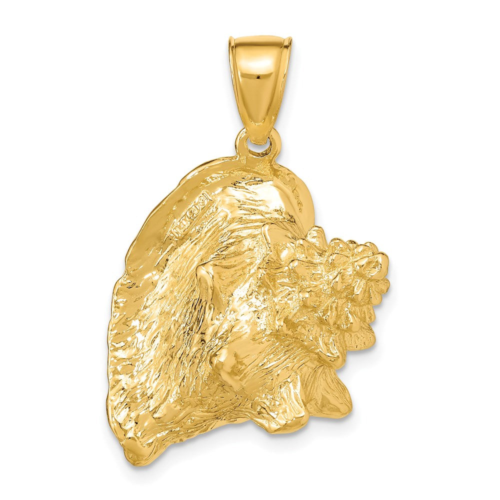 14k Yellow Gold 3-D Conch Shell Charm