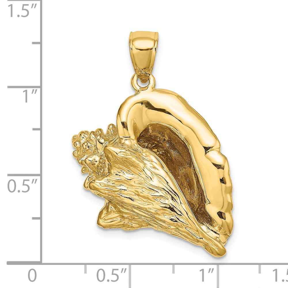 14k Yellow Gold 3-D Conch Shell Charm