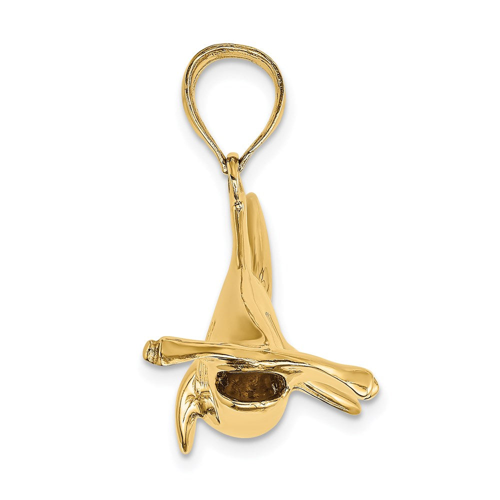 14k Yellow Gold 3-D Hammerhead Shark Charm