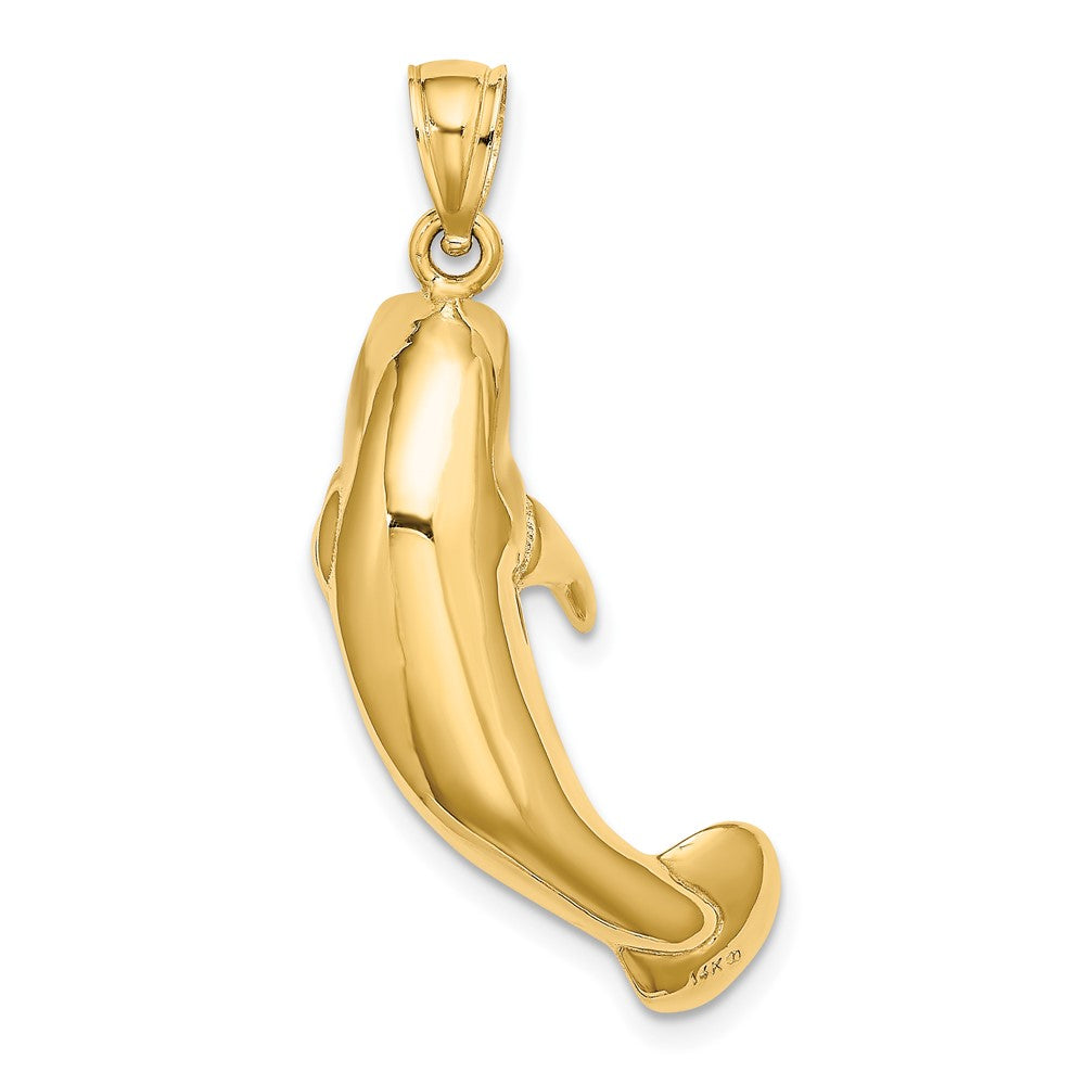 14k Yellow Gold 3-D Polished Manatee Charm