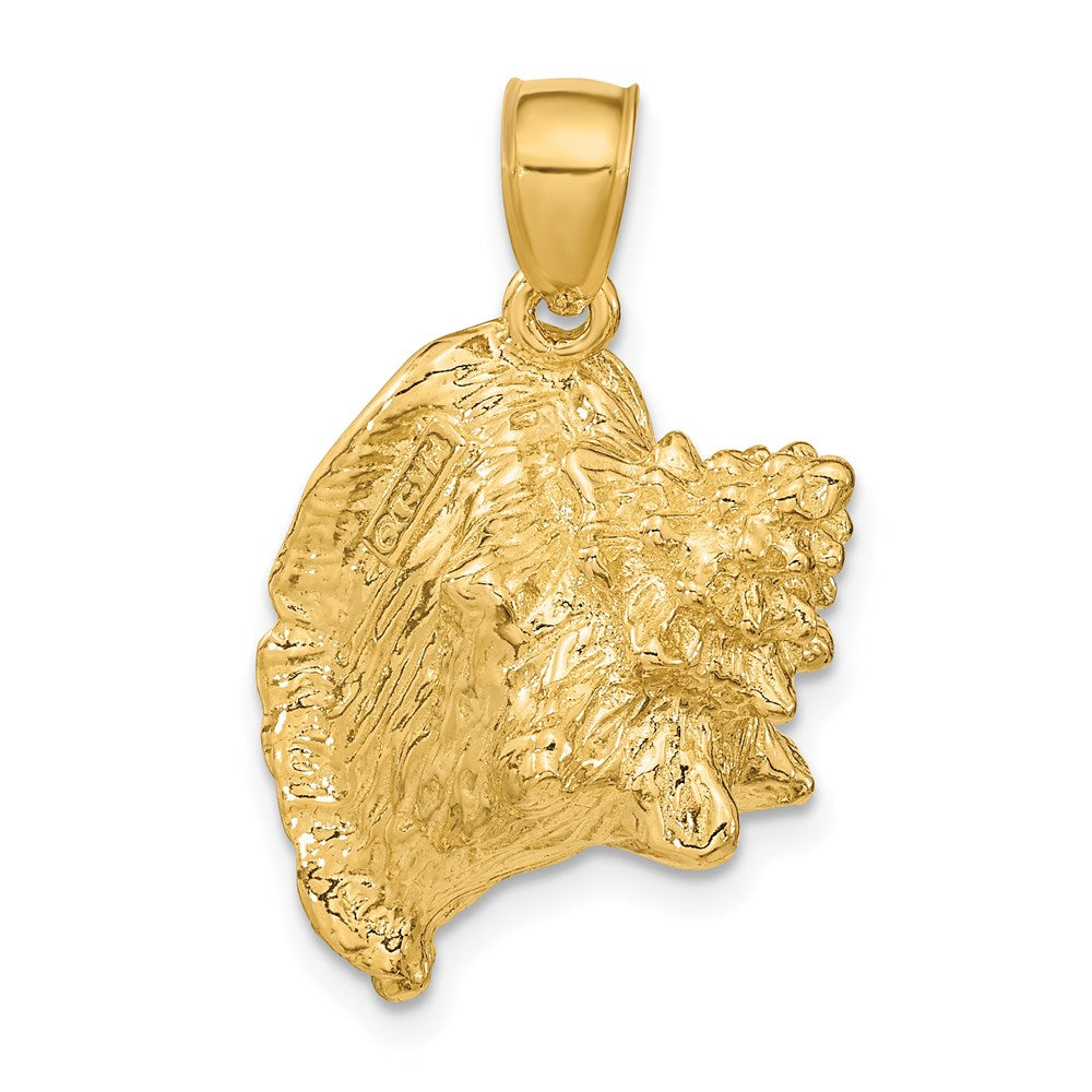 14k Yellow Gold 3-D Conch Shell Charm