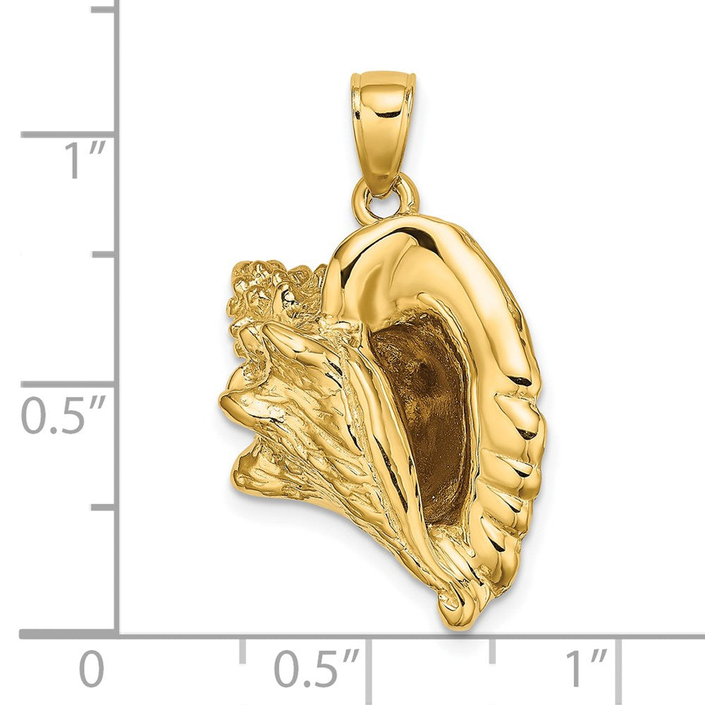 14k Yellow Gold 3-D Conch Shell Charm