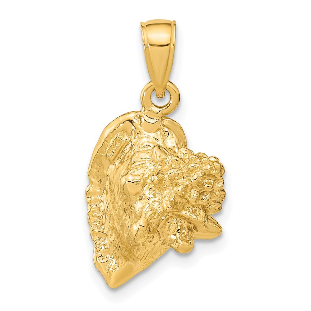 14k Yellow Gold 3-D Conch Shell Charm