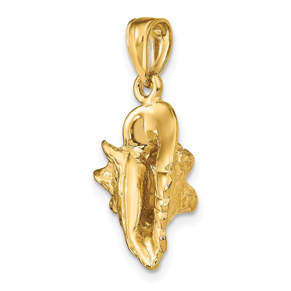 14k Yellow Gold 3-D Conch Shell Charm