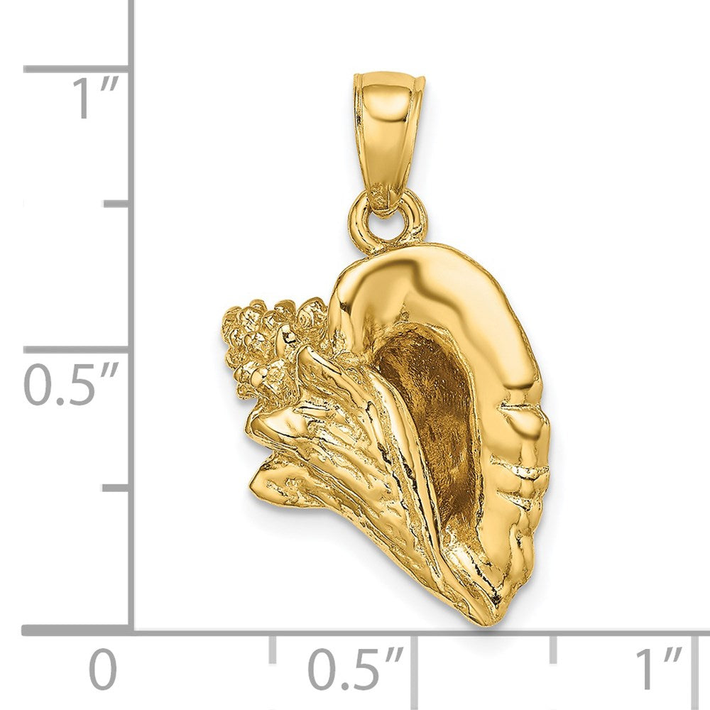 14k Yellow Gold 3-D Conch Shell Charm