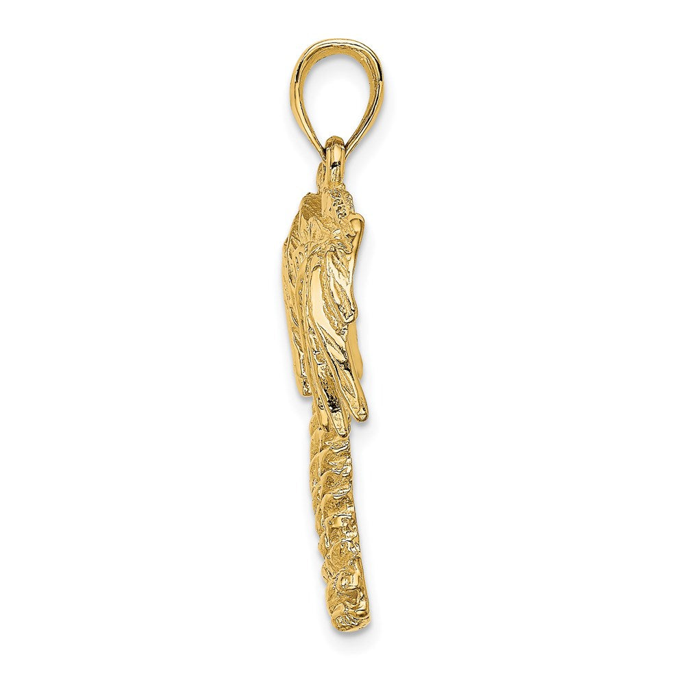 14k Yellow Gold 2-D Double Palm Tree Charm