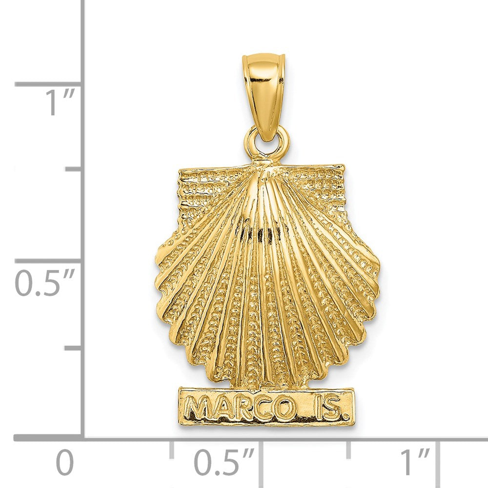 14k Yellow Gold MARCO IS. Scallop Shell Charm