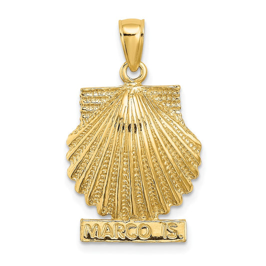 14k Yellow Gold MARCO IS. Scallop Shell Charm